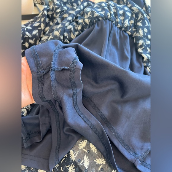 🌸 LUSH Floral Off-Shoulder Skort Dress | Navy & White | Women’s Small EUC - Picture 7 of 10